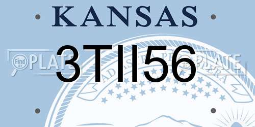 3TII56 Kansas License Plate
