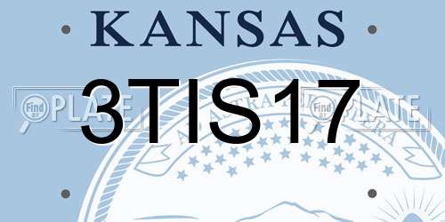 3TIS17 Kansas License Plate