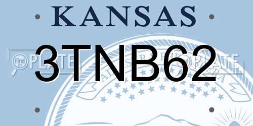 3TNB62 Kansas License Plate