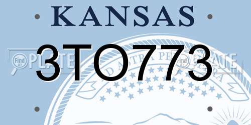 3TO773 Kansas License Plate