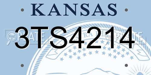 3TS4214 Kansas License Plate