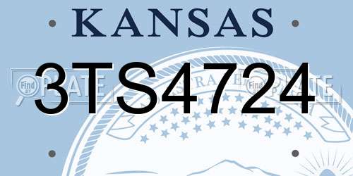 3TS4724 Kansas License Plate