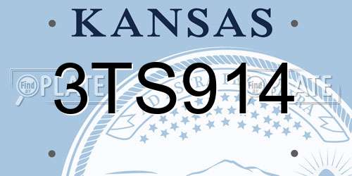 3TS914 Kansas License Plate