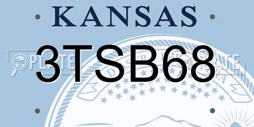 3TSB68 Kansas License Plate