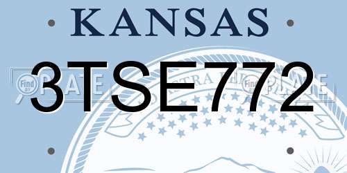 3TSE772 Kansas License Plate