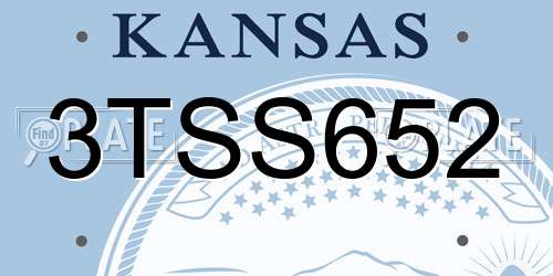 3TSS652 Kansas License Plate