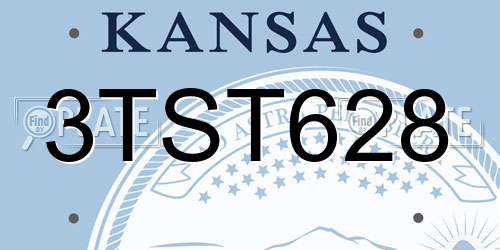 3TST628 Kansas License Plate