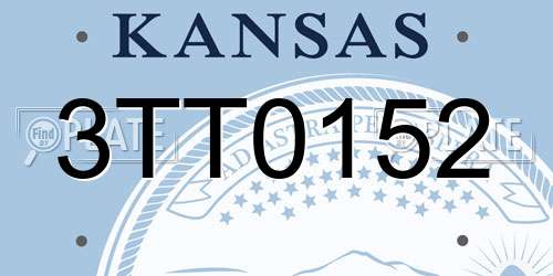 3TT0152 Kansas License Plate