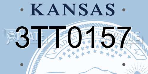 3TT0157 Kansas License Plate