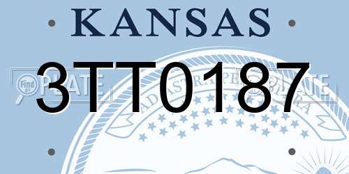 3TT0187 Kansas License Plate