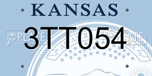 3TT054 Kansas License Plate