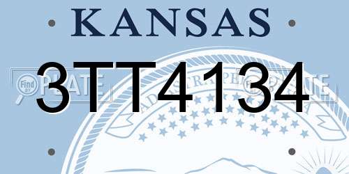 3TT4134 Kansas License Plate