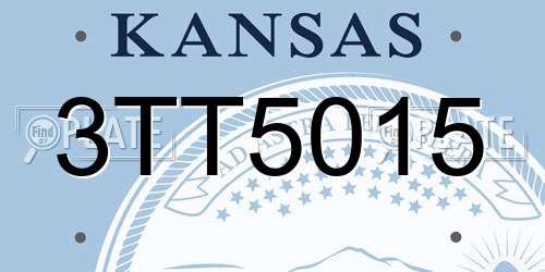 3TT5015 Kansas License Plate