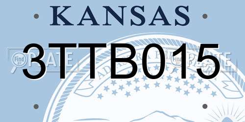 3TTB015 Kansas License Plate