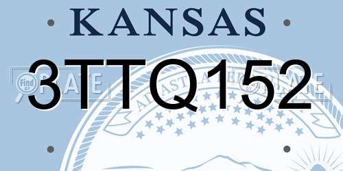 3TTQ152 Kansas License Plate