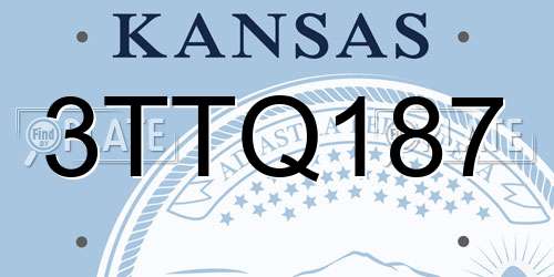 3TTQ187 Kansas License Plate