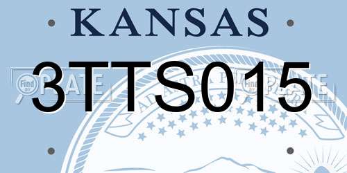 3TTS015 Kansas License Plate