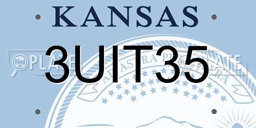 3UIT35 Kansas License Plate