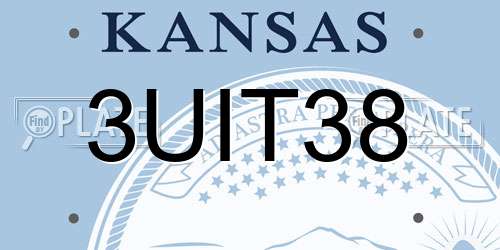3UIT38 Kansas License Plate