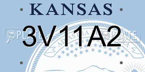3V11A2 Kansas License Plate