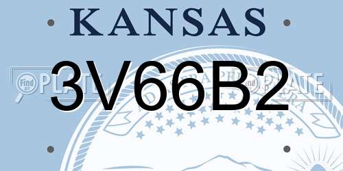 3V66B2 Kansas License Plate