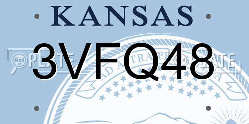3VFQ48 Kansas License Plate