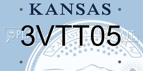 3VTT05 Kansas License Plate