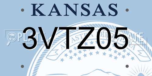 3VTZ05 Kansas License Plate
