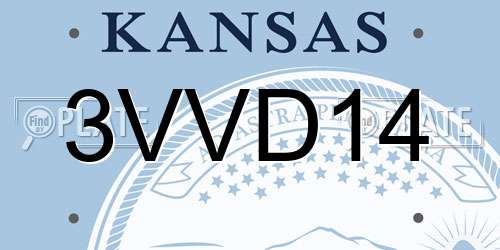 3VVD14 Kansas License Plate