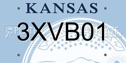 3XVB01 Kansas License Plate