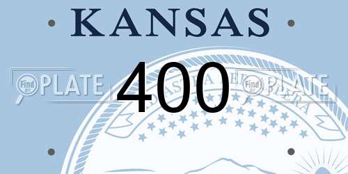 400 Kansas License Plate