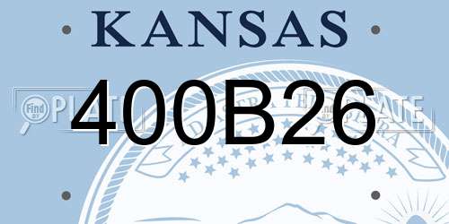 400B26 Kansas License Plate
