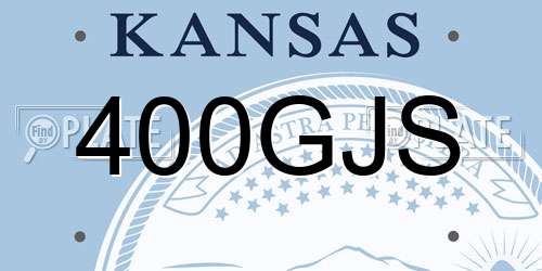 400GJS Kansas License Plate