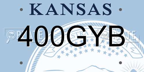 400GYB Kansas License Plate