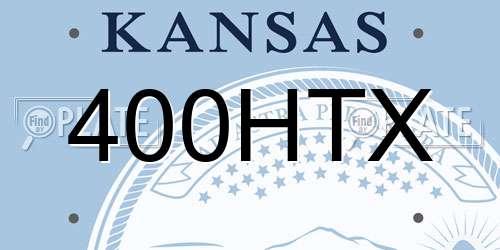 400HTX Kansas License Plate