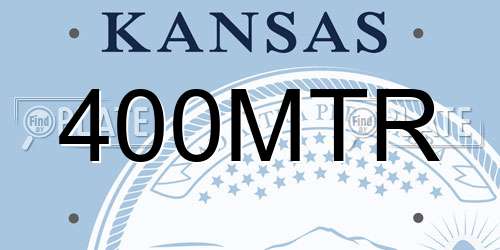 400MTR Kansas License Plate