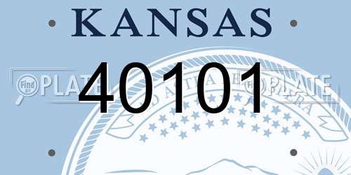 40101 Kansas License Plate