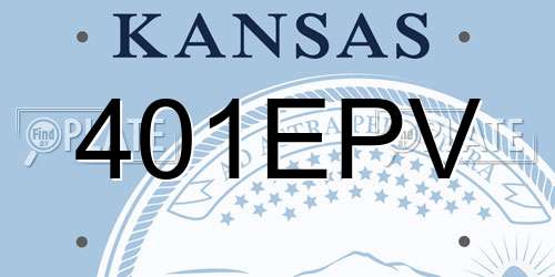 401EPV Kansas License Plate