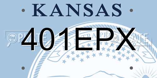 401EPX Kansas License Plate