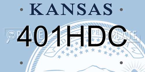 401HDC Kansas License Plate