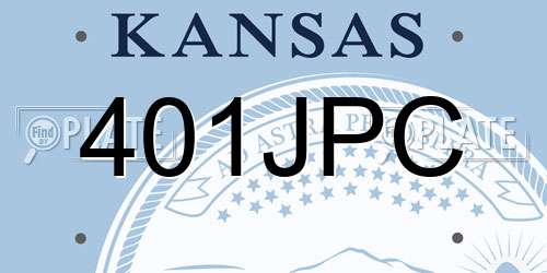 401JPC Kansas License Plate