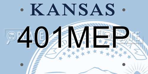 401MEP Kansas License Plate
