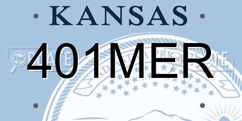 401MER Kansas License Plate