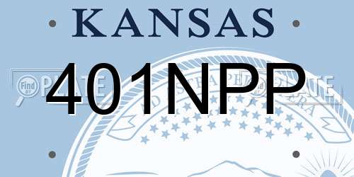 401NPP Kansas License Plate