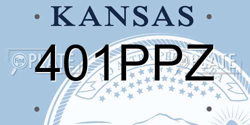 401PPZ Kansas License Plate