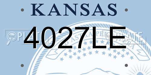 4027LE Kansas License Plate