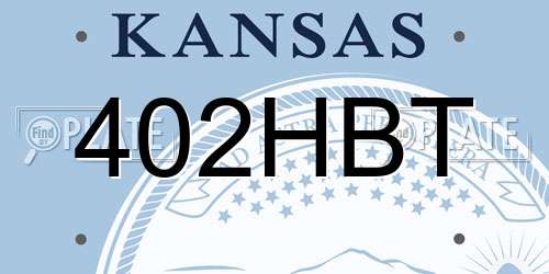 402HBT Kansas License Plate