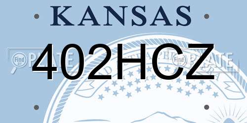 402HCZ Kansas License Plate