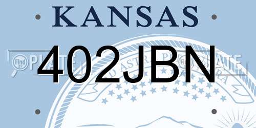 402JBN Kansas License Plate