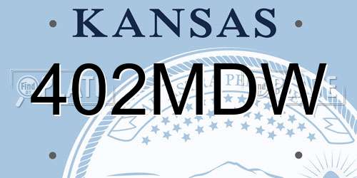 402MDW Kansas License Plate